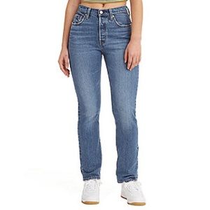 Levi's 501 Blue Straight Leg Women's Jeans